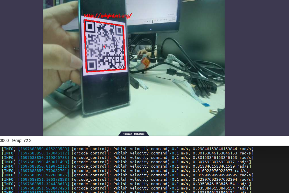 QR Code Following Result